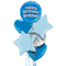 Happy Birthday Brother Blue Foil Balloon Bouquet