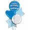 Happy Birthday Husband Blue Foil Balloon Bouquet