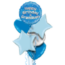 Happy Birthday Grandson Blue Foil Balloon Bouquet