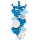 Happy Birthday Prince Foil Balloon Bouquet