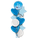 Happy Birthday Dad Aviation Theme Foil Balloon Bouquet