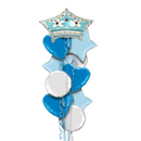 New Little Baby Prince in Blue Foil Balloon Bouquet