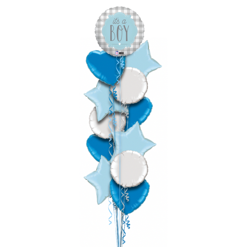 It's a Boy Pattern Balloon Bouquet