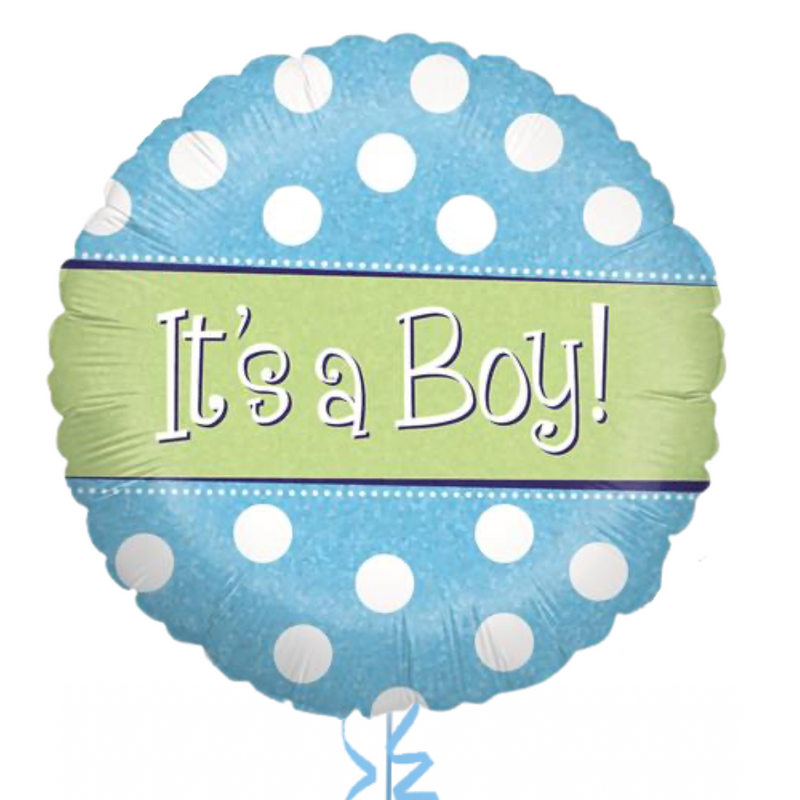 It's a Boy Dots Balloon Bouquet