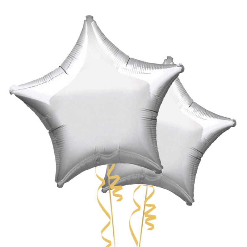 Silver Stars Balloon Bouquet