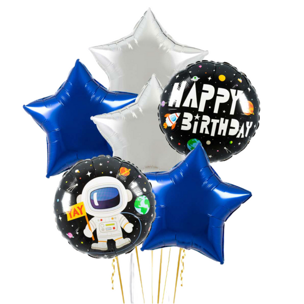 Astronaut Birthday Mix Balloon Bouquet