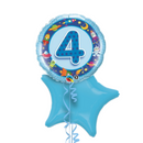 4th Birthday Blue Balloon Bouquet