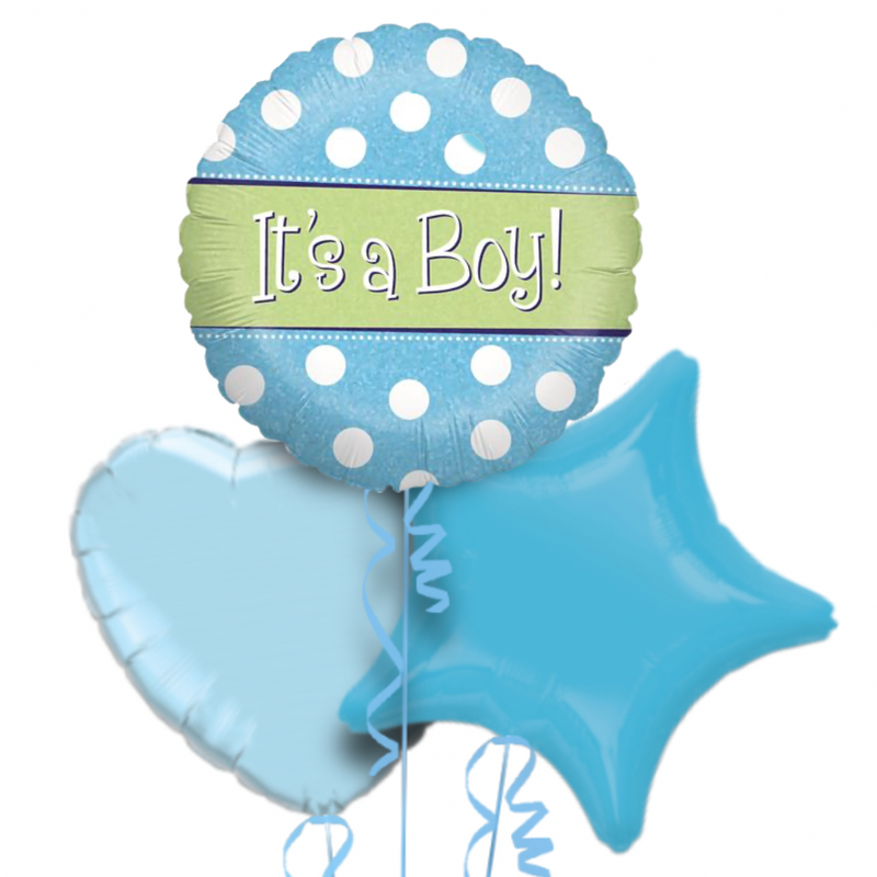 It's a Boy Dots Balloon Bouquet