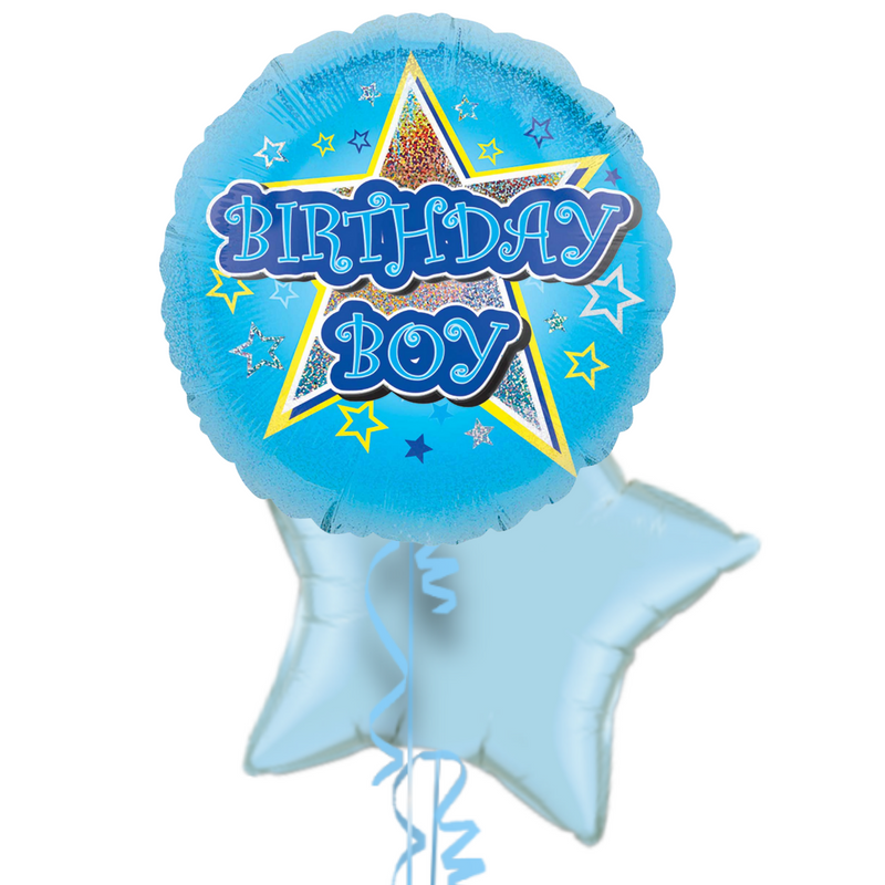 Birthday Boy Blue Balloon Bouquet