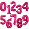 Hot Pink Number Large Shape Balloon