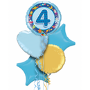 4th Birthday Blue Balloon Bouquet