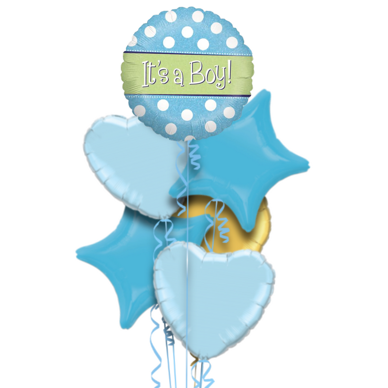 It's a Boy Dots Balloon Bouquet