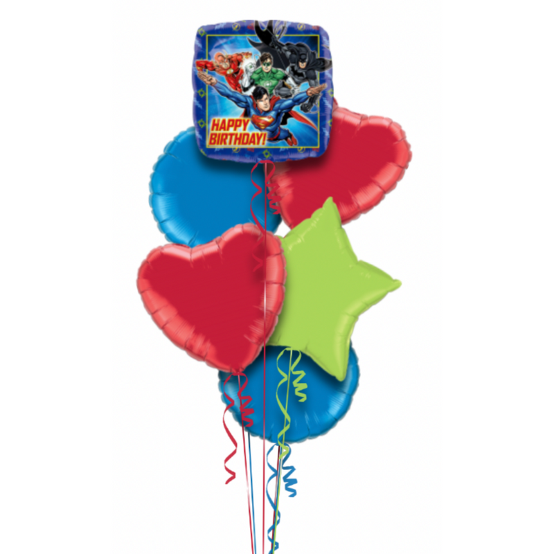 Superman Justice League Happy Birthday Foil Balloon Bouquet