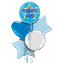 Birthday Boy Blue Balloon Bouquet