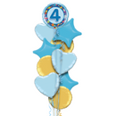 4th Birthday Blue Balloon Bouquet