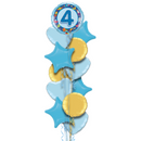 4th Birthday Blue Balloon Bouquet