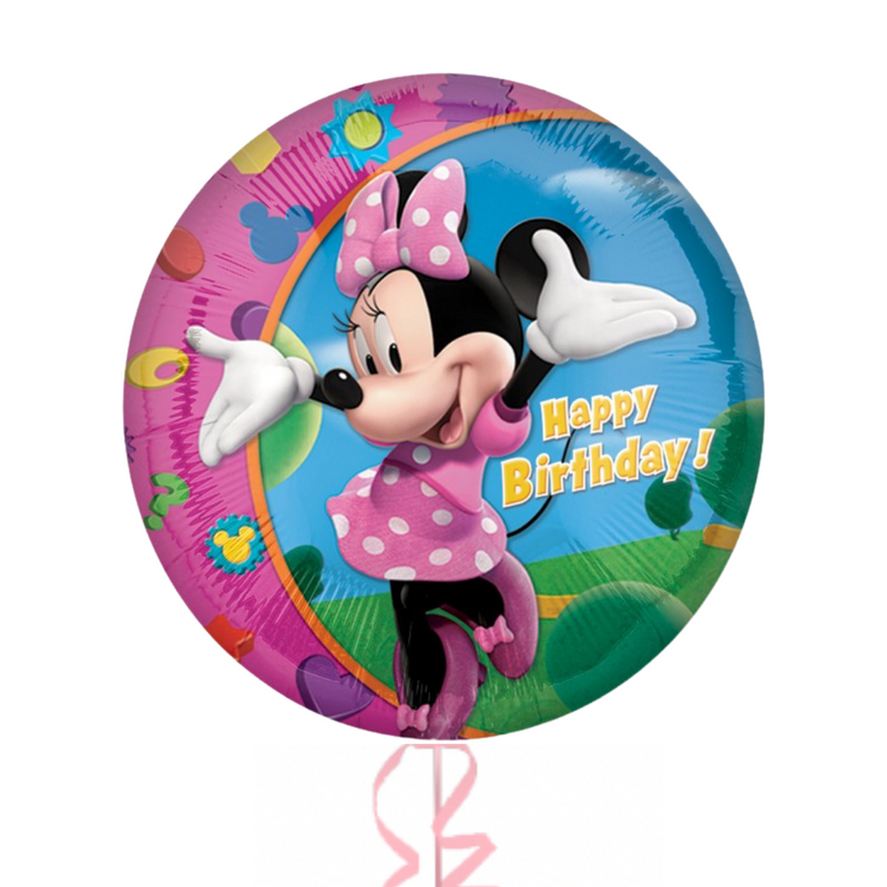 Happy Birthday Minnie Mouse Foil Balloon Bouquet