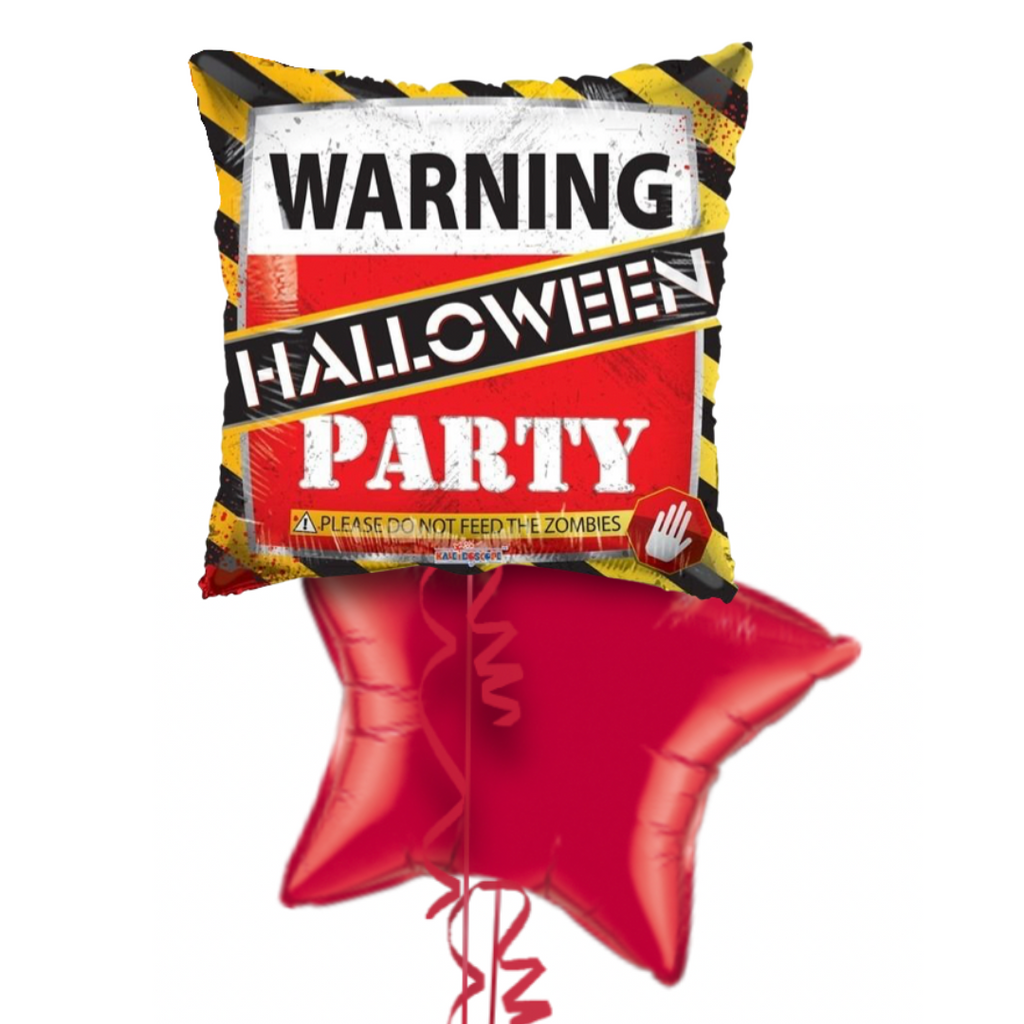 Warning Halloween Party Balloon Bouquet – Balloon Town