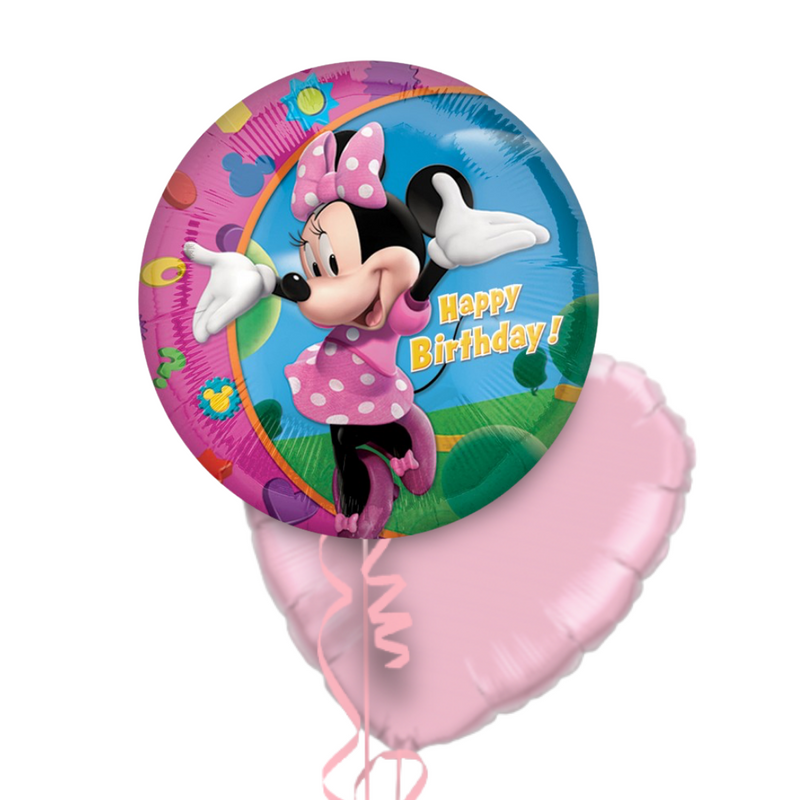 Happy Birthday Minnie Mouse Foil Balloon Bouquet