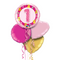 1st Birthday Teddy Bears Pink Balloon Bouquet