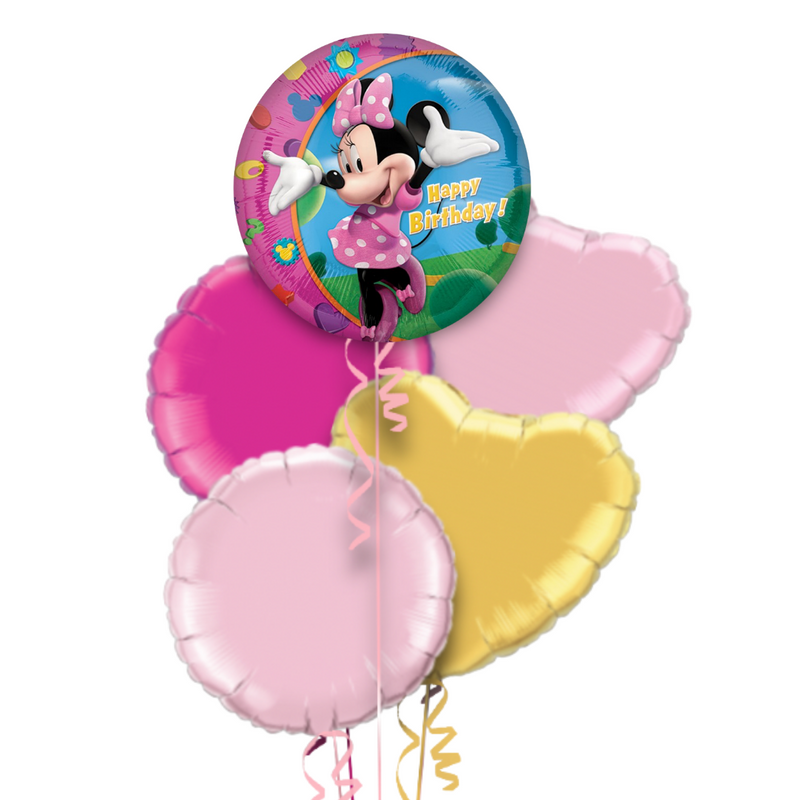 Happy Birthday Minnie Mouse Foil Balloon Bouquet