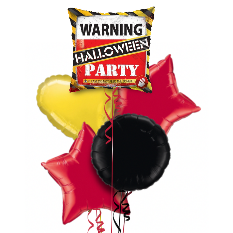Warning Balloon Warning Halloween Party Balloon Bouquet – Balloon Town