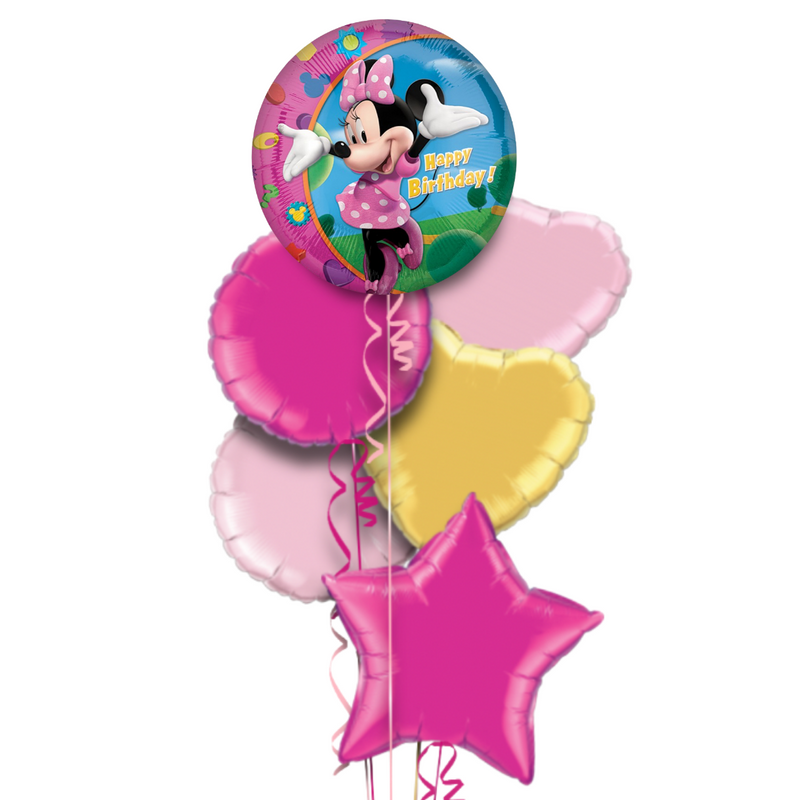 Happy Birthday Minnie Mouse Foil Balloon Bouquet