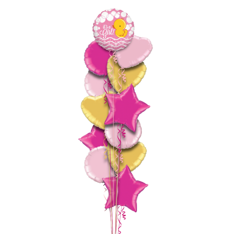 It's a Girl Cute Duck Balloon Bouquet