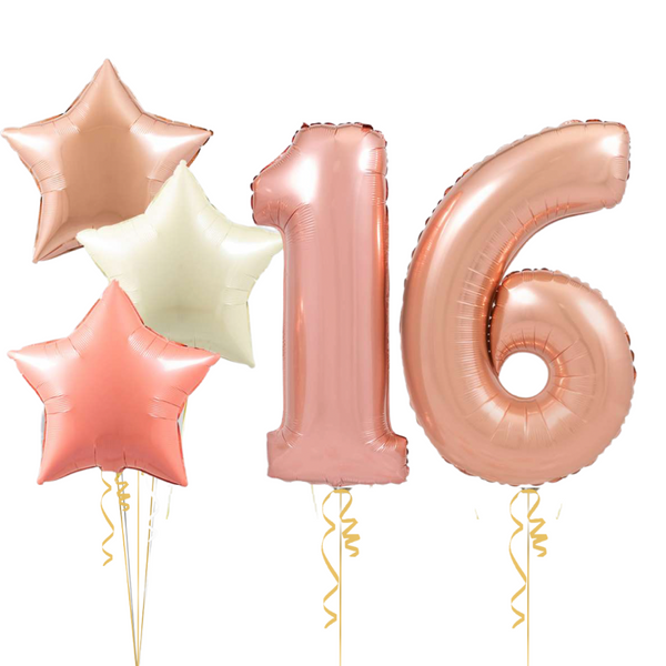 Rose Gold Your Way Birthday Set Foil Balloons (two numbers)