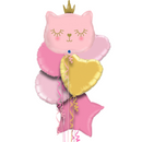 Cute Pink Kitten Balloon Bouquet - Jumbo Size 26"