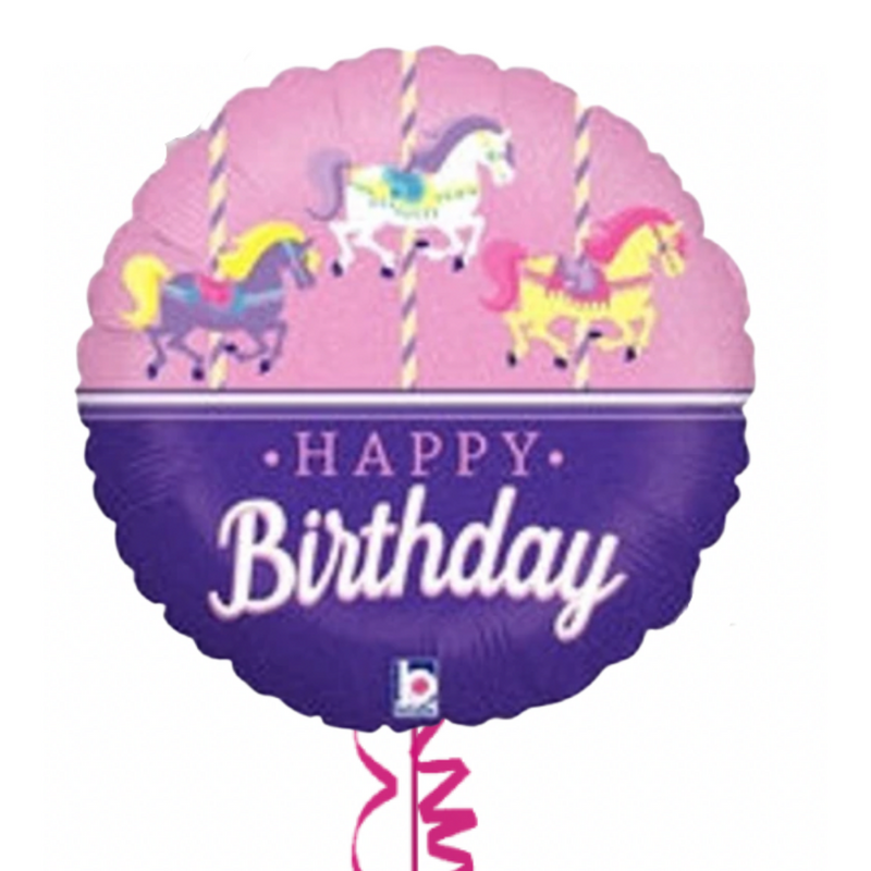 Happy Birthday Horse Carousel Balloon Bouquet