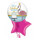 Fabulous Flamingo Happy Birthday Balloon Bouquet