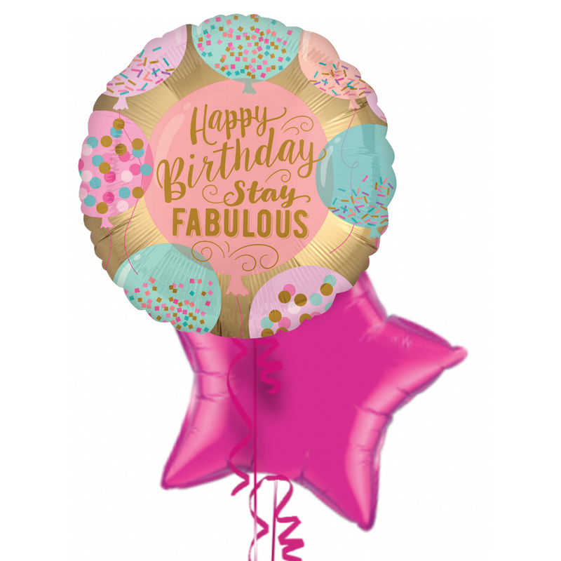 Happy Birthday Stay Fabulous Balloon Bouquet