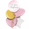 On Your Christening Pink Foil Balloon Bouquet