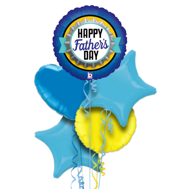 Happy Father's Day Blue Balloon Bouquet