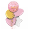 Hello World Pink Gradient Balloon Bouquet