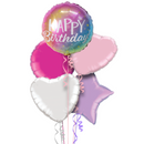 Gradient Happy Birthday Balloon Bouquet