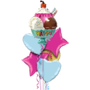 Ice Cream Bowl Happy Birthday Foil Balloon Bouquet