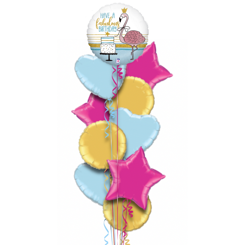 Fabulous Flamingo Happy Birthday Balloon Bouquet