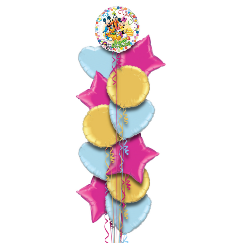 Mickey Mouse and Friends Happy Birthday Foil Balloon Bouquet