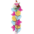 Ice Cream Bowl Happy Birthday Foil Balloon Bouquet