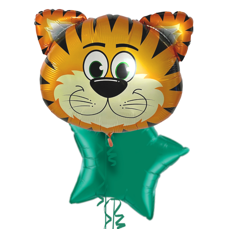 Tickled Tiger in Green Jungle Balloon Bouquet