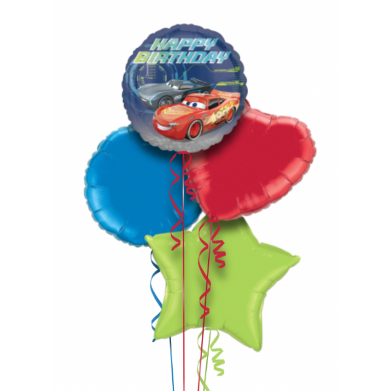 Lightning McQueen Happy Birthday Balloon Bouquet