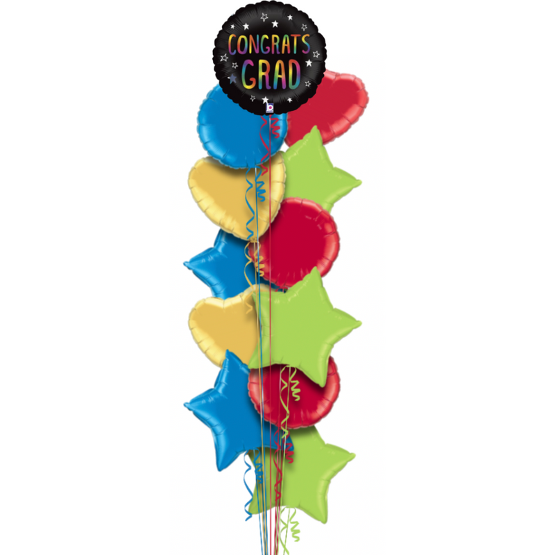 Happy Graduation Colourful Balloon Bouquet