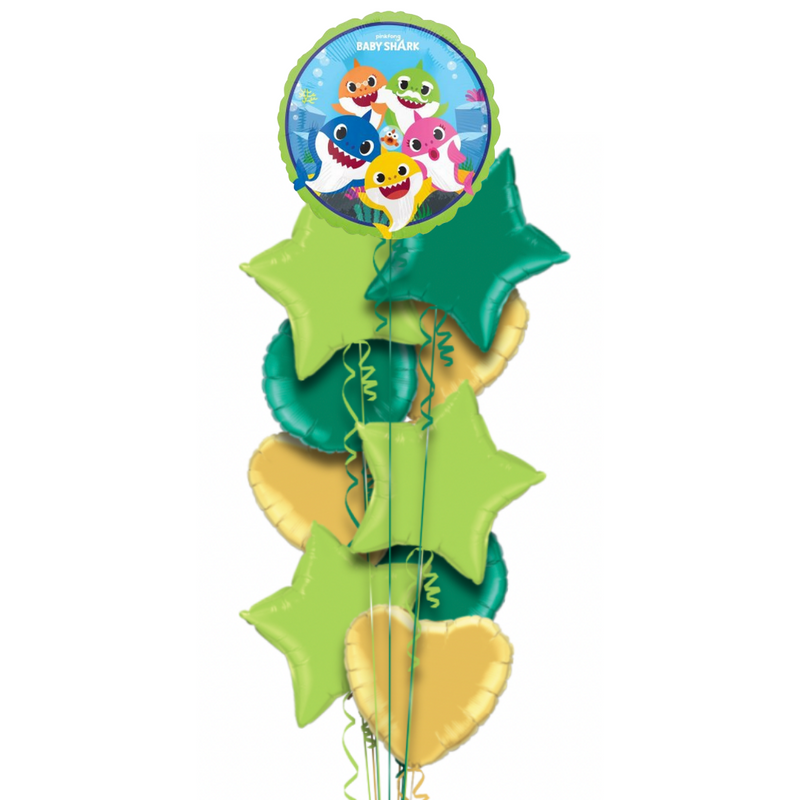 Baby Shark Green Balloon Bouquet