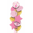 2nd Birthday Pink Dots Balloon Bouquet