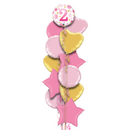 2nd Birthday Pink Dots Balloon Bouquet