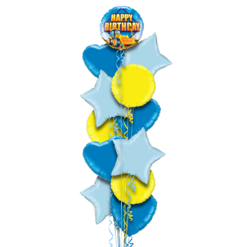 Happy Birthday Digger Balloon Bouquet