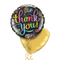 Thank You Classy Gold and Black Balloon Bouquet