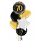 Happy 70th Birthday Black and Gold Balloon Bouquet